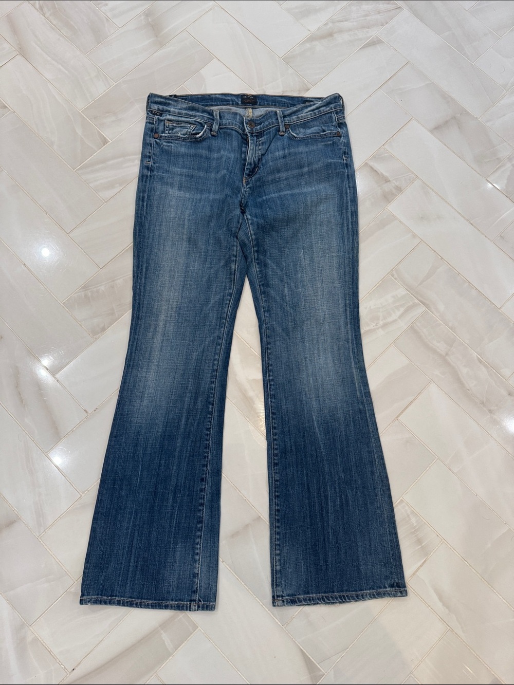 Citizens Of Humanity Medium Blue Flare Jeans